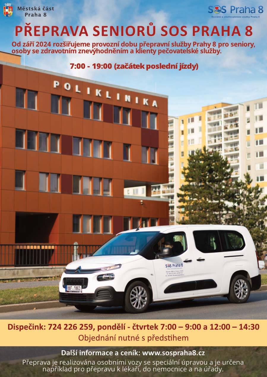 Senior taxi Praha 8